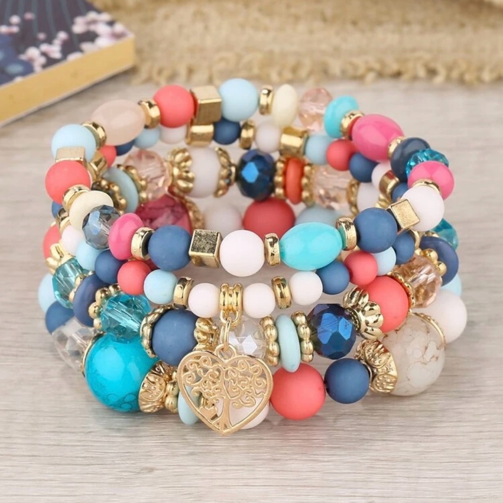 Multicolor Beaded Bracelet Set
